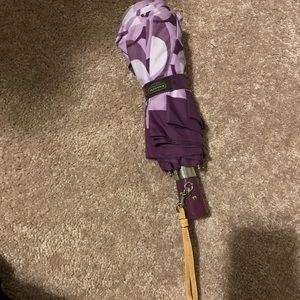 Purple Coach Signature Umbrella